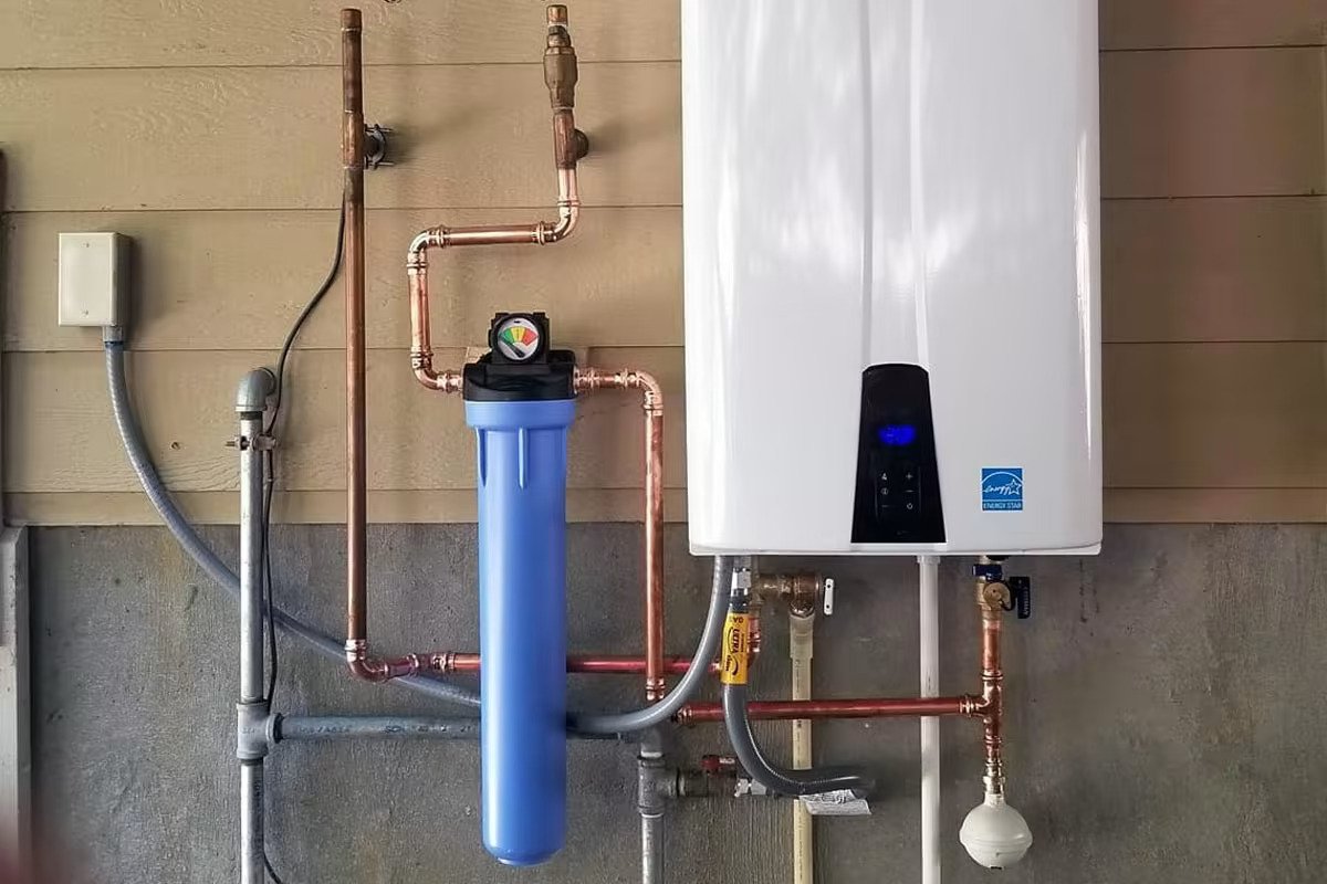 Tankless water heater installation