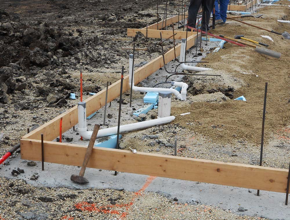 Under-slab plumbing installation for new construction